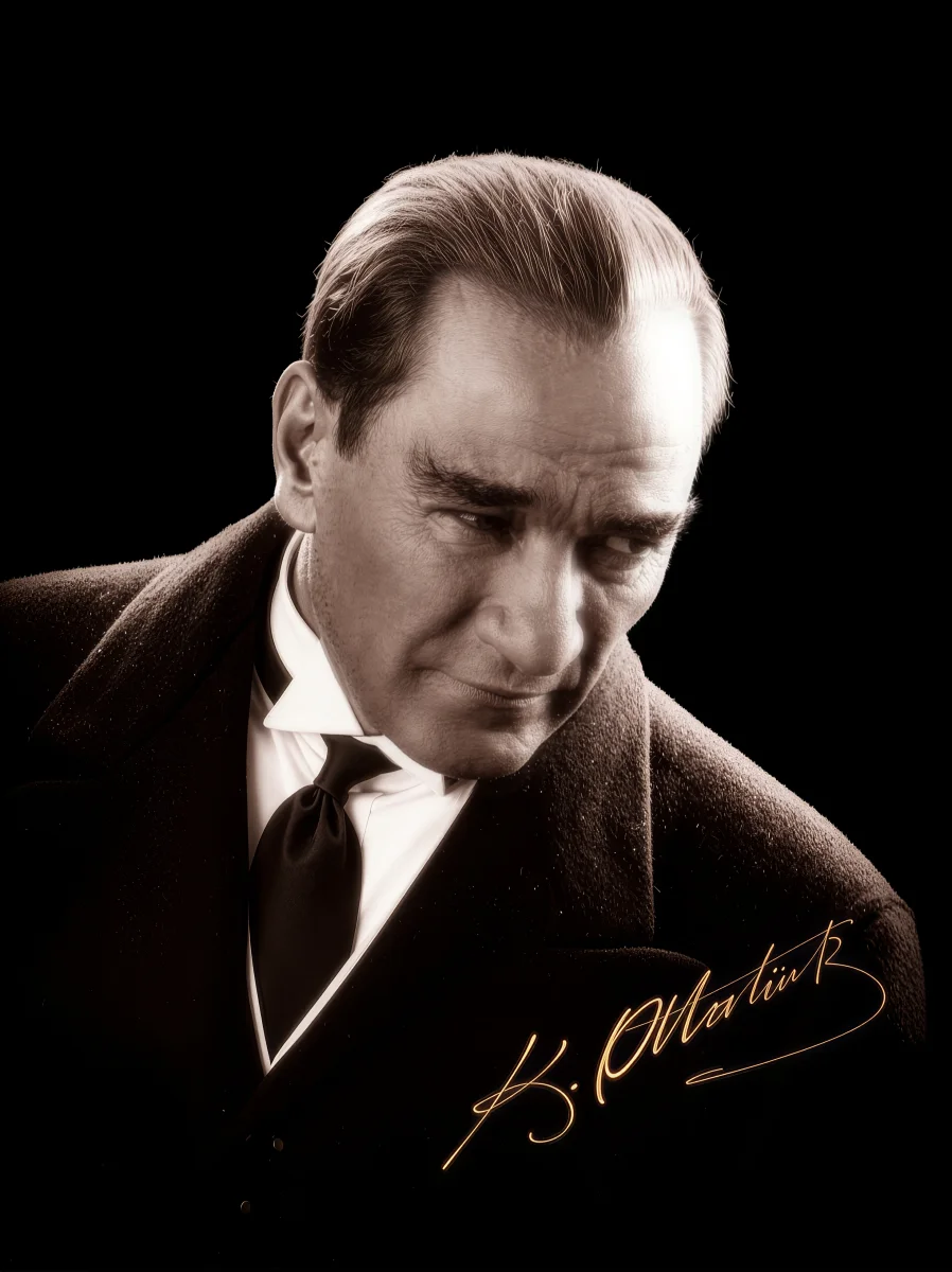 Mustafa Kemal Atatürk Siyah Beyaz Portresi – Klasik ve Tarihi Fotoğraf