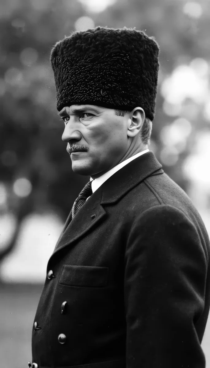 Mustafa Kemal Atatürk Siyah Beyaz Portresi – Klasik ve Tarihi Fotoğraf